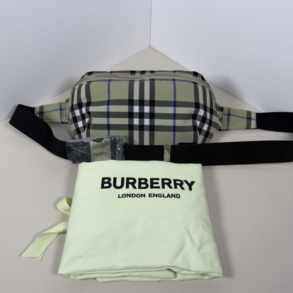 Burberry Lichen Green Check Medium Talbot Bum Bag
